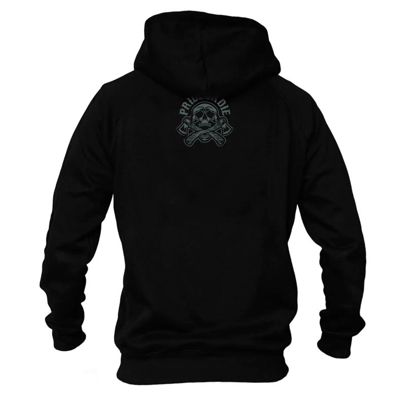 PRIDE OR DIE hard to defeat hoodie -black